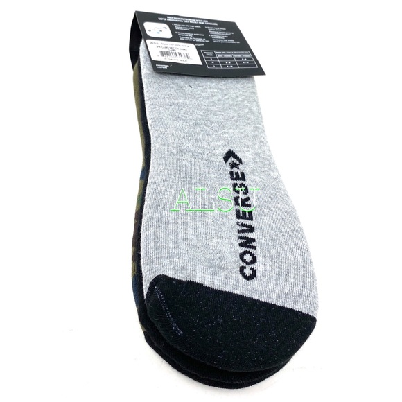 Converse 3-Pack Flat Basic MFC Men Sock Camo Black 10015006 - Picture 5 of 7